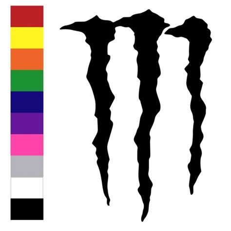 Monster Energy Drink Claw Logo Vinyl Bumper Sticker Car Decal Color And Size 4 95 Picclick