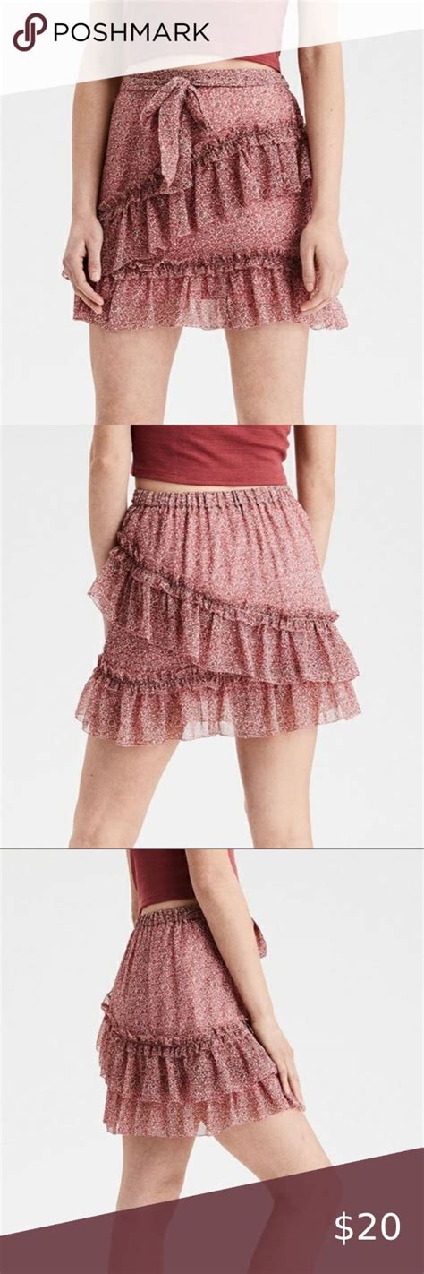 Nwot American Eagle Tiered Ruffle Skirt In 2020 Pretty Skirts Mini