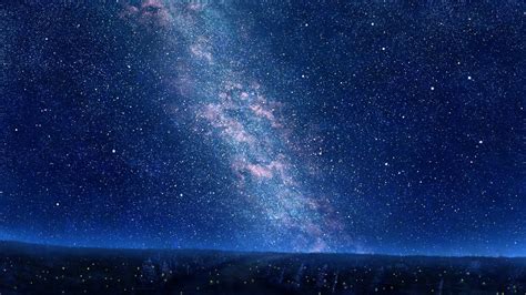 Wallpaper Night Anime Galaxy Nature Sky Milky Way