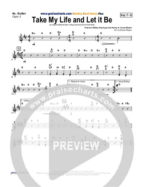Take My Life And Let It Be Acoustic Guitar Sheet Music PDF