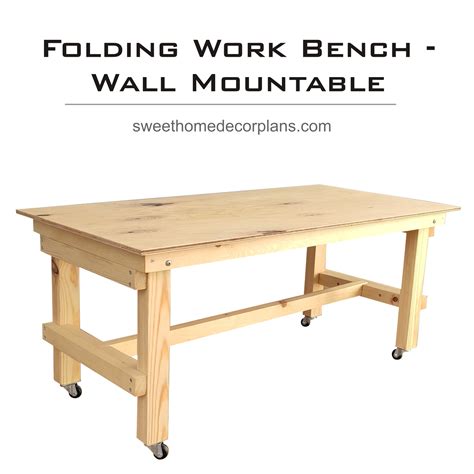 Diy Folding Workbench Plans In Pdf Folding Craft Table And Inspire