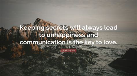 Laura Esquivel Quote “keeping Secrets Will Always Lead To Unhappiness