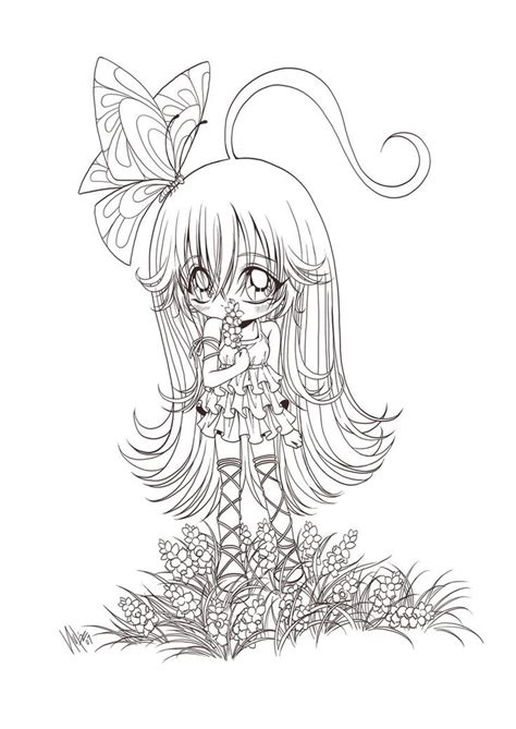 Coloring pages for kids mika anime manga. chibi girl and flowers... | Cool coloring pages, Coloring ...