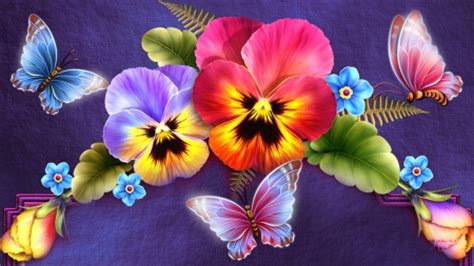 They are good as cut flowers. Butterflies and Pansies - Flowers & Nature Background ...