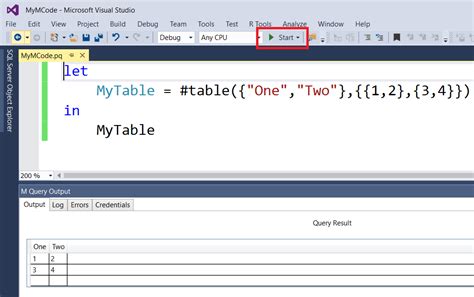 Chris Webbs Bi Blog Running M Queries In Visual Studio With The Power