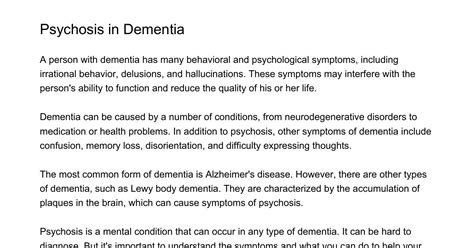 Psychosis In Dementiayuvtppdfpdf Docdroid