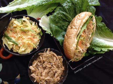 Jump to the shredded chicken recipe or watch our quick recipe video showing you how we. Pulled ( Shredded ) Chicken Sandwich with Coleslaw ...