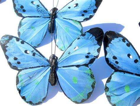 Butterfly Hair Clip Sold Individually Blue Green Butterfly Etsy