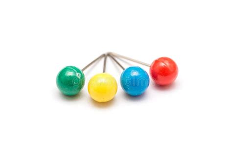 Colored Push Pins Isolated Stock Image Image Of Isolated 36756165