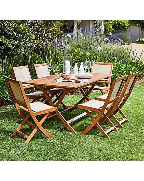W1.4m (4ft 7in) plumley 6 seater dining set hardwood fsc® by rowlinson®. Stockholm 6 Seat Wooden Dining Set | J D Williams | Wooden ...