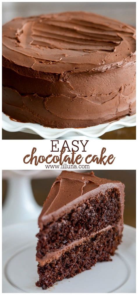 Delicious Two Layer Chocolate Cake With Homemade Chocolate Frosting This Cake Is Simple