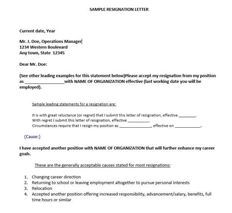 10 Resignation Letter Template Examples | Templates Assistant