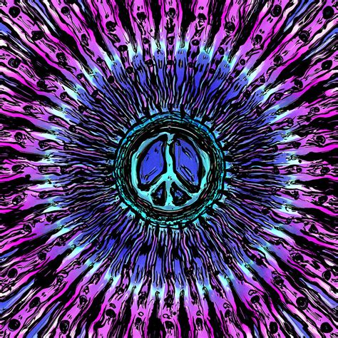 Abstract Peace Sign Digital Art By David G Paul