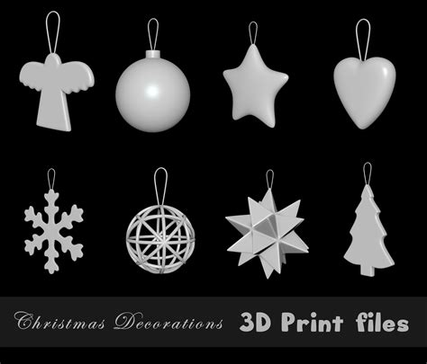 Christmas Decorations 3d Model 3d Printable Cgtrader
