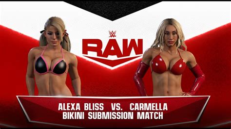 WWE K Alexa Bliss Vs Carmella Bikini Submission Match YouTube