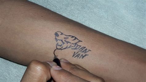 A simple tattoo gets its point across without all the bells and whistles. Easy tattoo by pen(1) - YouTube