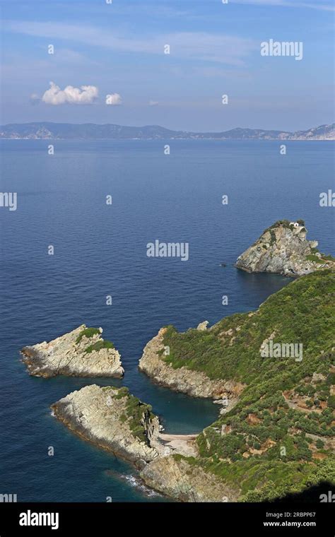Agios Ioannis Chapel On A Rock Above The West Coast Of Skopelos Island She Is Best Known From