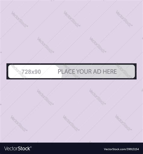 728x90 Advertising Banner Place Your Ads Here Vector Image