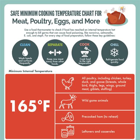Safe Minimum Cooking Temperature Chart For Meat Poultry Eggs And More How To Cook Recipes
