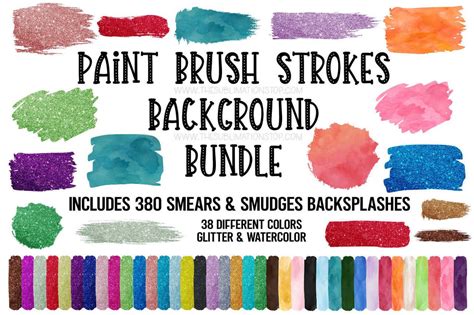 Easter bunny, independence day, shamrock, valentine's day, thanksgiving, turkey, halloween, christmas our lite brite dinosaur themed refill sheets include 10 design sheets printed on glossy black paper. Paint Brush Strokes Backsplash Bundle Set | The SVG Stop ...