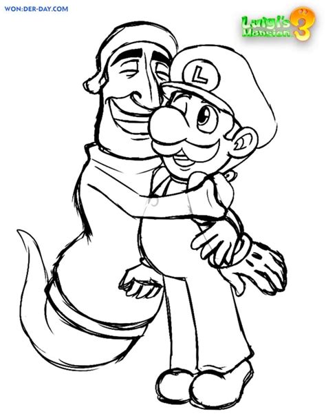 Luigi Manison 3 coloring pages - Free coloring pages