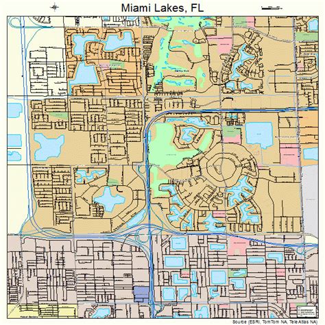 Miami Lakes Florida Street Map 1245100