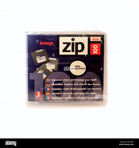 Iomega Zip Disk Disc New Still In Wrapper C1990s Cym Stock Photo