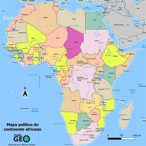 Mapa Político Do Continente Africano Learnbraz
