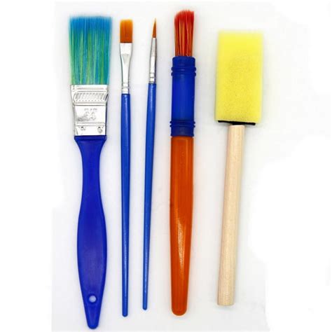 Pan Wen Bo Painting Brush With Sponge Set Of 4 Paint Brushes