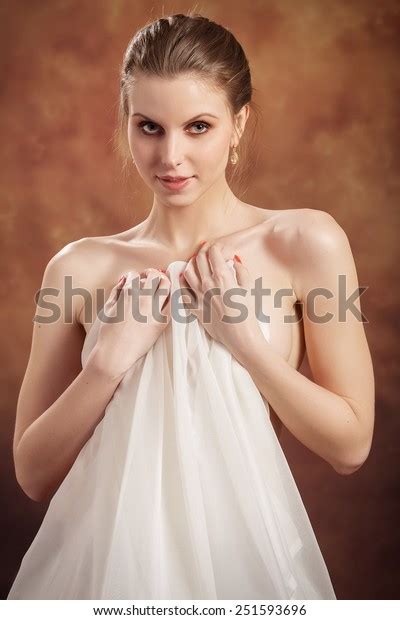 Naked Woman Covering Her Body On Stock Photo 251593696 Shutterstock