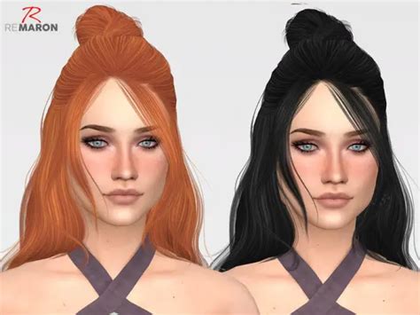 The Sims Resource On0910 Hair Retextured By Remaron Sims 4 Hairs
