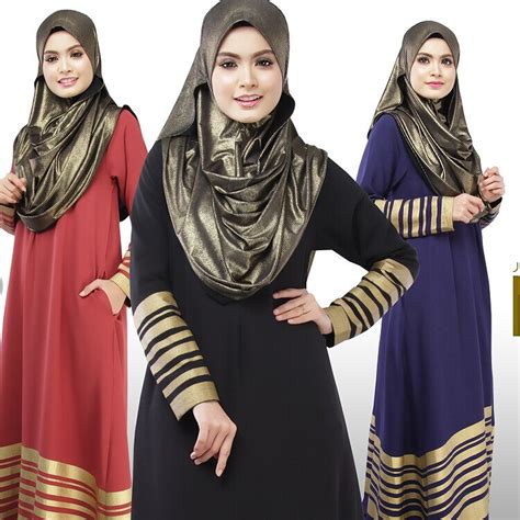 Islamic Muslim Dresses Women Islamic Kaftan Female Malaysia Abayas In Dubai Turkish Ladies