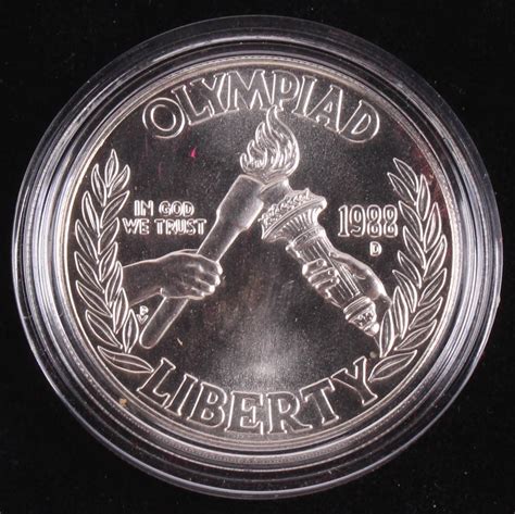 1988 Olympic United States Mint Proof Silver Dollar With Case