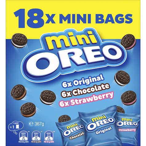 Oreo Minis Cookies Variety Bags 18 Pack 367g Woolworths