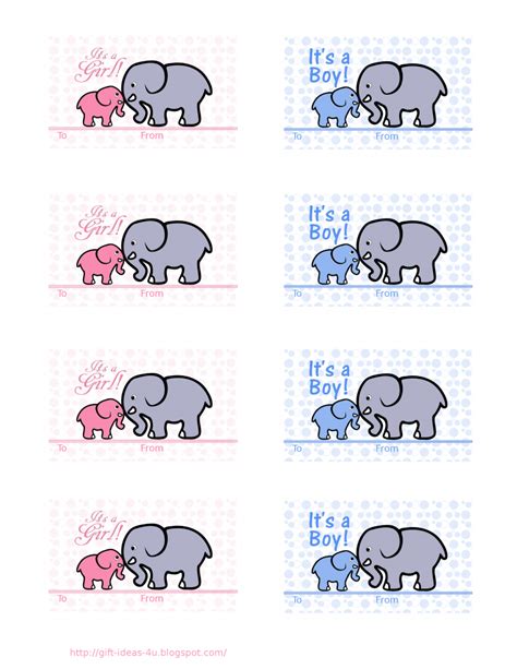 Find baby shower decorations like banners, welcome signs, labels, and favor boxes you can print for free. Free Printable Baby Shower Gift Tags- two cute designs ...