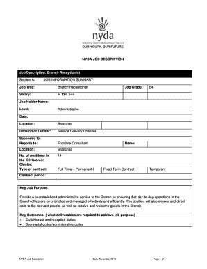 As i said, you have the most important job in the company; receptionist kpi template - Fill Out Online, Download ...