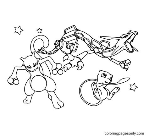 Free Printable Mew Pokemon Coloring Pages - Mew Coloring Pages