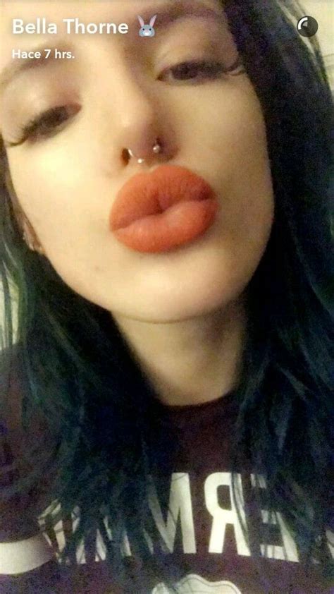 Bella Thorne Kiss Via Snapchat 05 03 2017 Bella Thorne Nose Ring