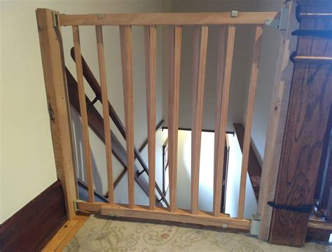 Installing A Top Of Stairs Baby Gate Without Drilling Into Wood Trim Or