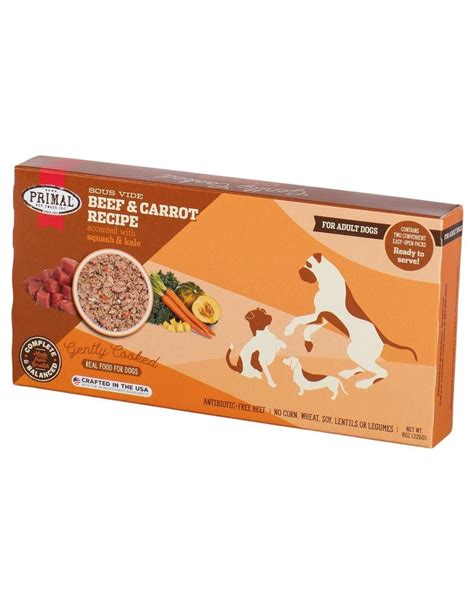 Primal Gently Cooked Dog Food Beef And Carrot 8oz The Fish And Bone