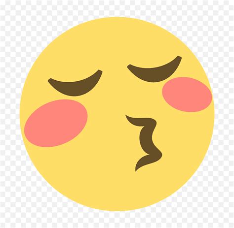 Kissing Face With Closed Eyes Emoji Emoticon Vector Icon Discord