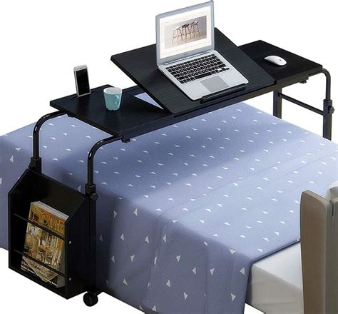 Nurth Overbed Table With Wheels And Bookshelves Mobile