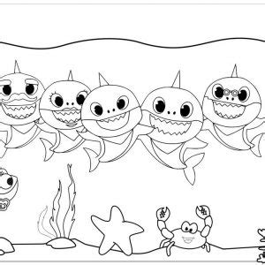 Baby shark pages coloring pages. Pinkfong Baby Shark Coloring Page for Kids - Mitraland