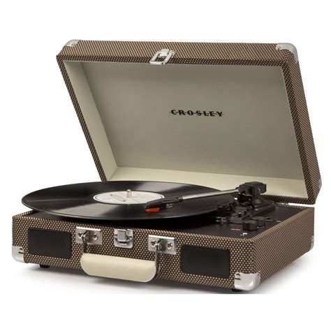 Crosley Cruiser Deluxe Portable Turntable Tweed At Gear4music
