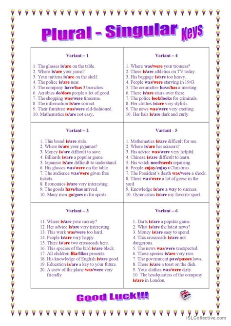 Plural Singular general gramma Français FLE fiches pedagogiques pdf