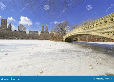 Central Park In The Snow New York Stock Photo Image Of Nycwinter