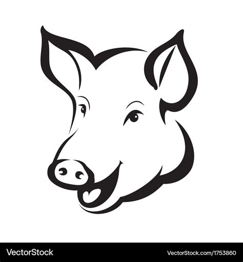 Pig Svg Pig Head Svg Cute Pig Pig Handraw Svg Pig Clipart Farm An