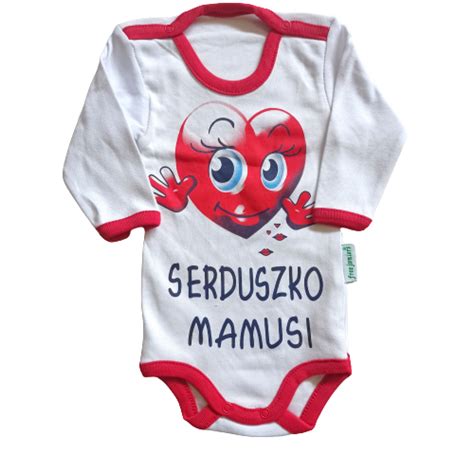 Body niemowlęce z napisem Serduszko Mamusi Modny Maluch