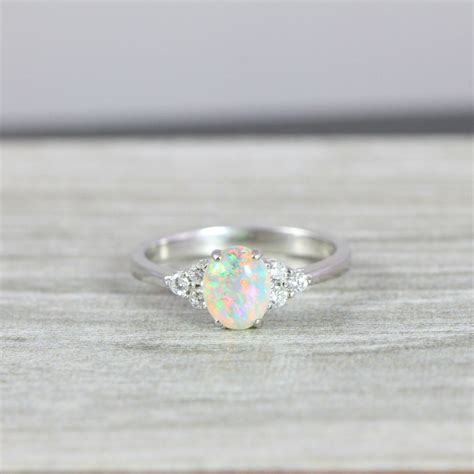 Opal Engagement Rings White Gold Vlrengbr