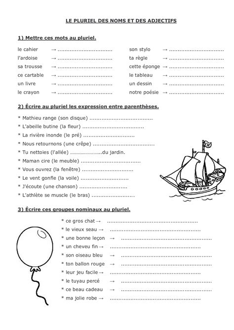 pluriel des noms et adjectifs exercices eme primaire pdf imprimer hot sex picture